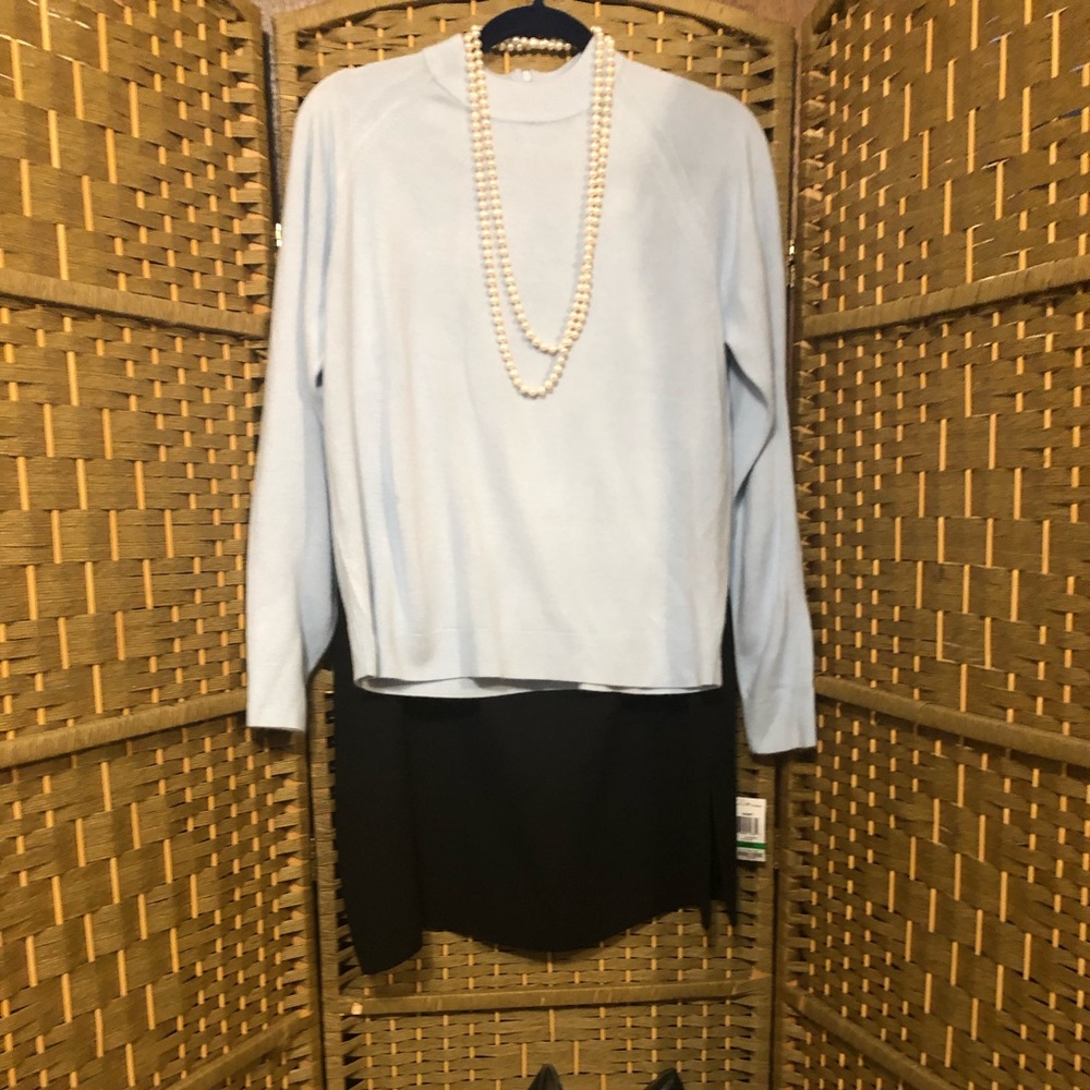 Karen Scott Sweater. Baby blue. Size L. (NWT)